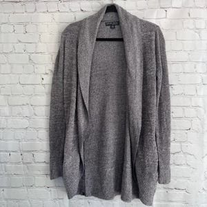 Barefoot Dreams Cozychic Lite Circle Cardi Dove Gray Open Front Sweater XS/S